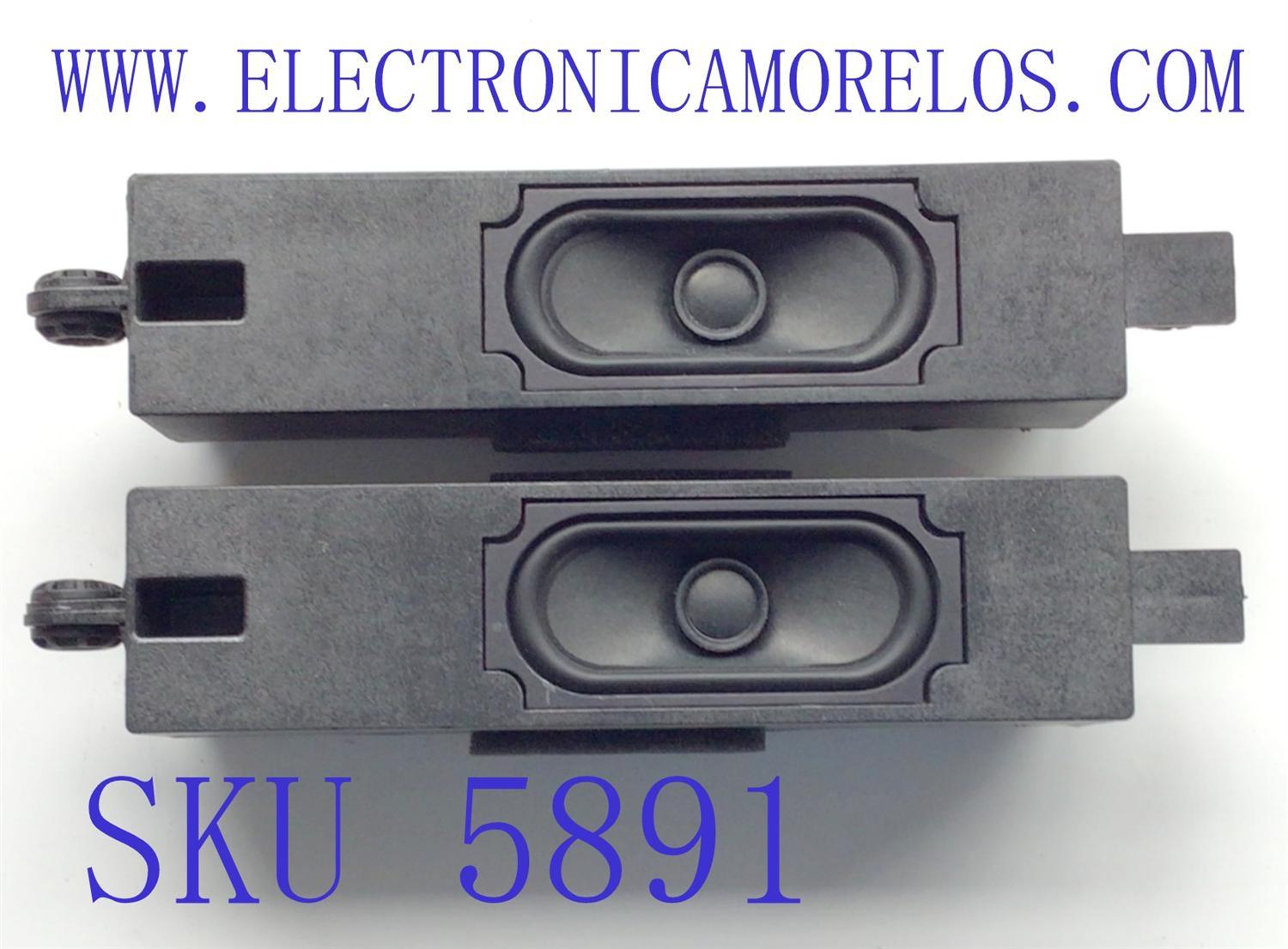 KIT DE BOCINAS PARA TV TOSHIBA (2 PZ) / NUMERO DE PARTE 7711-A5816A-A0000011 / 6Ω 10W / 21051 / MODELO 43LF421U21	